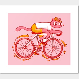 Cycling Cat Posters and Art